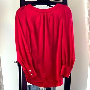 LONG SLEEVE RED BLOUSE by TALBOTS